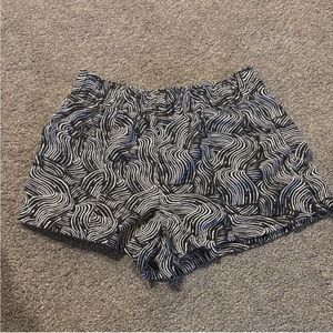 a new day Black and White Swirl Pattern Athletic Shorts